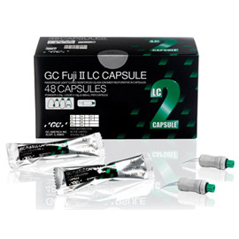GC Fuji II LC A1 (Pedo) Capsules 48/Pack. Light-Cure Resin Reinforced Glass