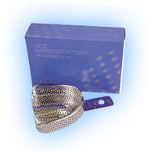 COE Set of 8 Full-Arch Stainless Steel Perforated Impression Trays