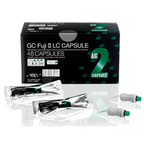 GC Fuji II LC A3 Capsules 48/Pk. Light-Cure Resin Reinforced Glass Ionomer