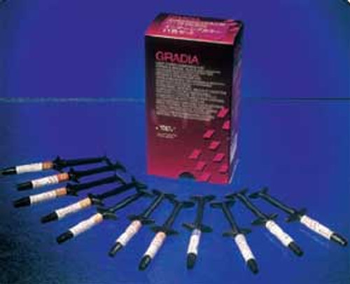 Gradia Intensive Color Set Contains: 1 each of 2.4ml paste in syringe shades