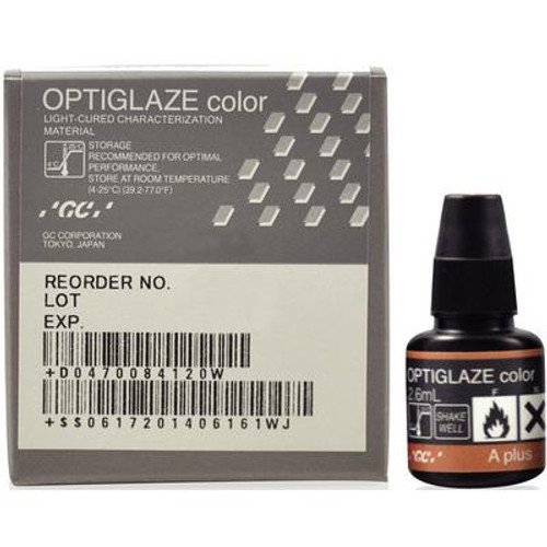 Optiglaze Color A Plus, 2.6ml Bottle. Light-cured Characterization Coating
