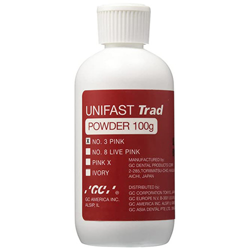 Unifast Trad Powder only, #3 Pink, Methylmethacrylate Resin, Recommended