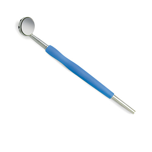 Infection ControlMirror Suction, Stainless Steel, Autoclavable Mirror with Blue Handle