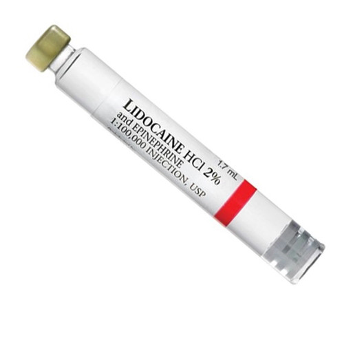 Infection ControlHouse Brand Lidocaine HCL 2% with Epinephrine 1:100,000, 1.7ml Cartridges, 50/Box
