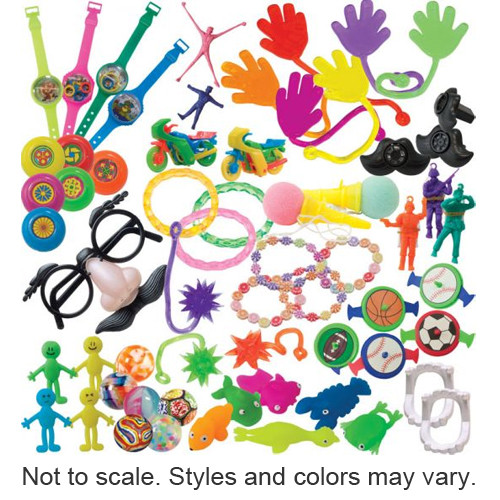 Infection ControlHouse Brand 500 Deluxe Toys refill package. Assorted fun, durable small toys