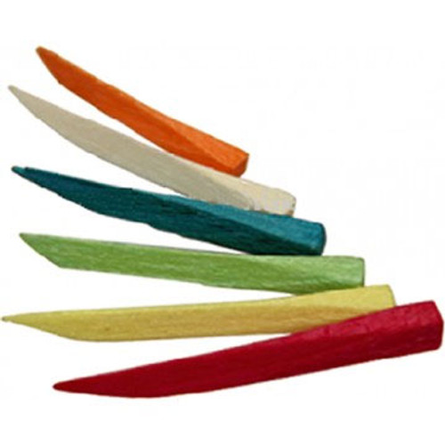 House Brand Wooden Wedges Assorted, Colored. 100/Pk