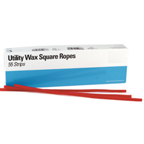 House Brand Utility Wax Square Ropes Red, box of 55 ropes