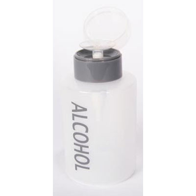 Infection ControlHouse Brand Imprinted Alcohol Dispenser, Clear. 9 oz. capacity, single dispenser