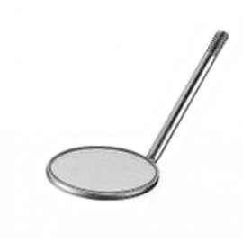 Infection ControlHouse Brand Size 4 Simple Stem Screw-In Front Surface Mirror, Metal, Box of 12