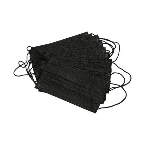 Infection ControlHouse Brand Face Mask, 4-Ply, Black, 50/Box.