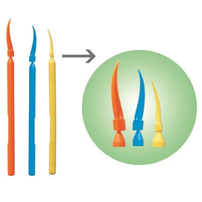 Infection ControlHouse Brand Long poly wedges, Medium 100/Pk. No need of the tweezers, just