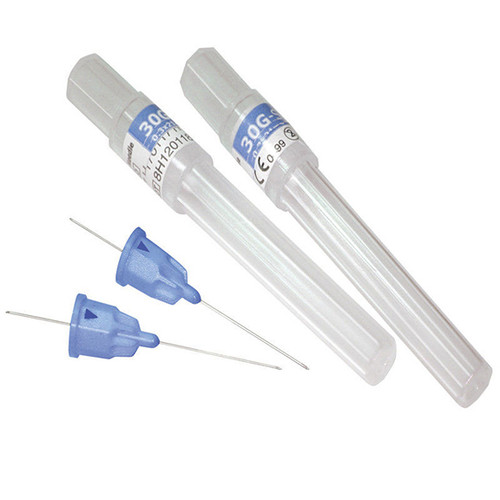 House Brand 30 gauge Extra-Short sterile disposable BLUE plastic hub