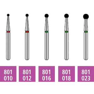 Infection ControlHouse Brand FG 801.032 Super Coarse, Round, Single Use Diamond Bur, 10/Pk