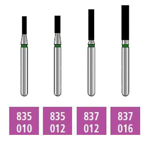 Infection ControlHouse Brand FG 835.014 Coarse, Flat End Cylinder, Single Use Diamond Bur, 10/Pk