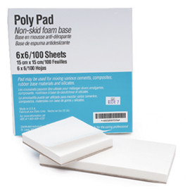 Infection ControlHouse Brand 6' x 6' (15cm x 15cm) Poly Mixing Pad with 100 sheets and non-skid