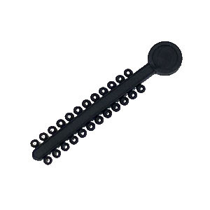 Infection ControlHouse Brand Mini Stick Elastic Ligature Ties - Black, 1000 Ties