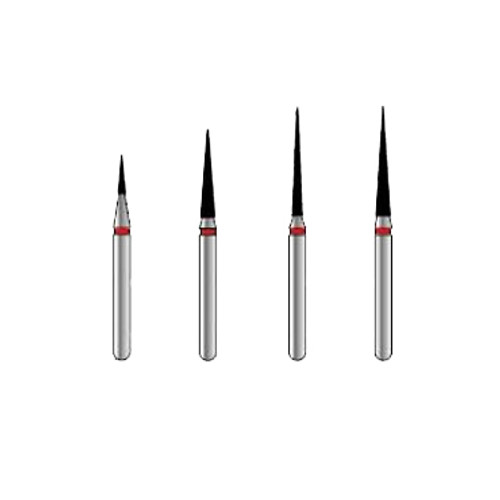 House Brand FG 858.010 Super Fine, Needle, Single Use Diamond Bur, 10/Pk