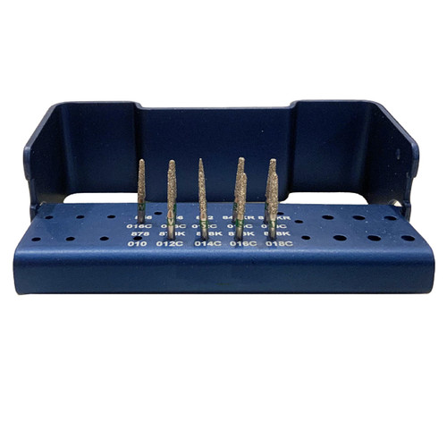 Infection ControlHouse Brand 9 Assorted Diamond Bur Kit. Includes Autoclavable Bur Block and 9