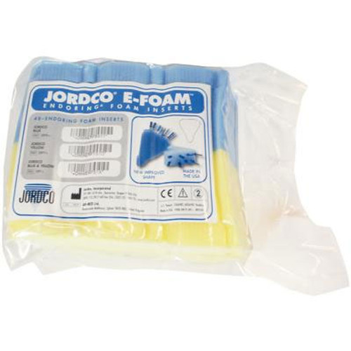 Endoring II e-Foam Inserts Combo pack, Yellow & Blue foam inserts, Package