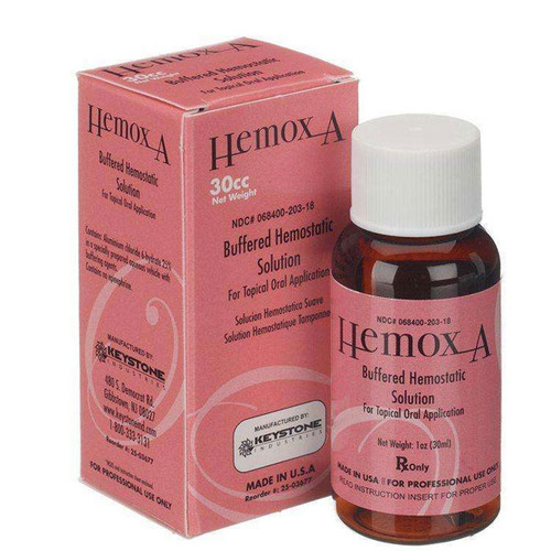 Hemox-A Buffered Hemostatic Solution, 30 cc Bottle. 25% Aluminum Chloride