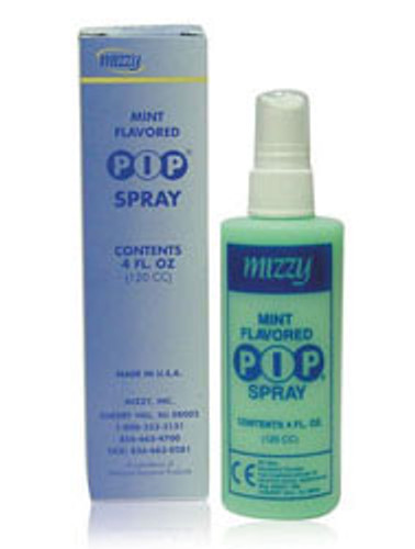 PIP Mizzy 4 oz. Spray Bottle, mint flavor. Wetting agent can be sprayed onto