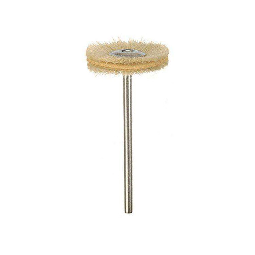 Keystone Miniature Brush with Polish Discs, White Goat Hair, Package of 12