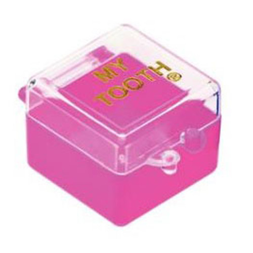 My Tooth Boxes for Children's Teeth - Pink 100/Pk. Square 1.375' (2.9cm)