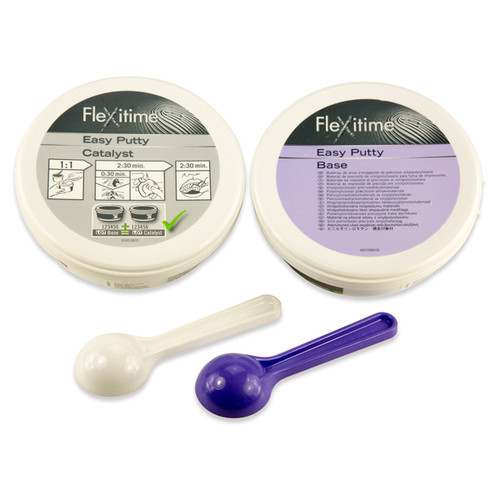 Flexitime Easy Putty, Base and Catalyst Refill, 600 mL Mixed Volume. A-Silicone