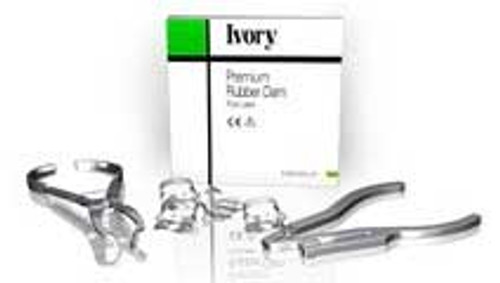 Ivory Clamps Ivory rubber dam clamp kit: punch, forceps, rubber dam, frame