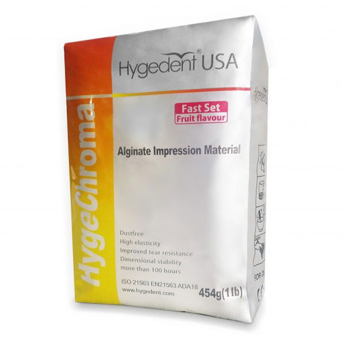 Infection ControlHygeChroma Alginate - Fast Set, Fruit Flavored, 1 Lb Bag. Dust Free, 3-Phase