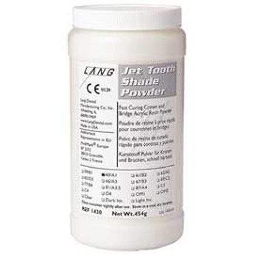 Jet Tooth Shade, Light Incisal Shade - 5 lb Drum of Powder Only, Self-Cure