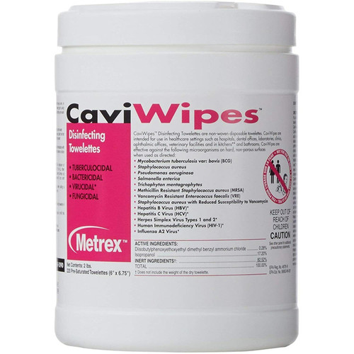 CaviWipes Towelettes (Large: 6' x 6.75') 220/Can.