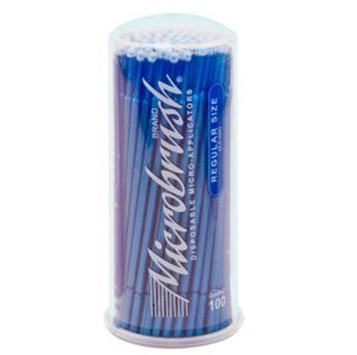 Microbrush Tube Series, Regular, Blue micro-applicators. Tube of 100 applicators