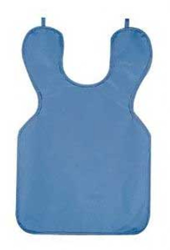 Palmero Adult x-ray apron without collar, Light Blue Vinyl with blue binding