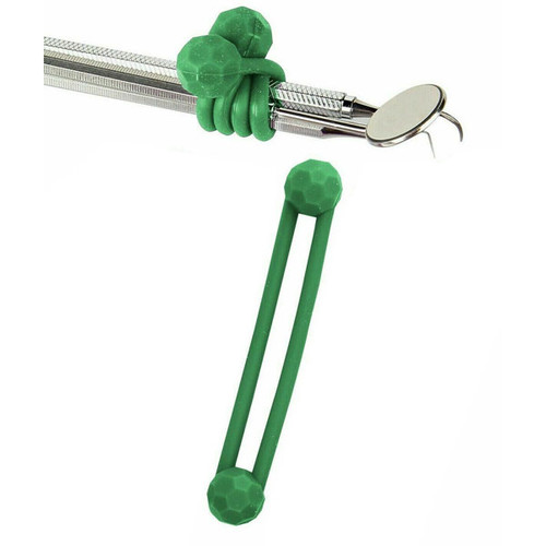 Plasdent Silicone Instrument Ties - Green, 6/Pk. For bundling of instruments