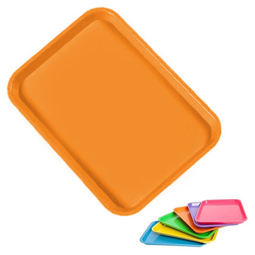 Plasdent Set-up Tray Flat Size B (Ritter) - Neon Tangerine, Plastic, 13 3/8' x