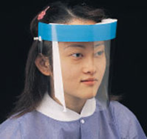 Plasdent Disposable Full Face Shields With Foam Forehead Bumper, 13'W x 7.5'L