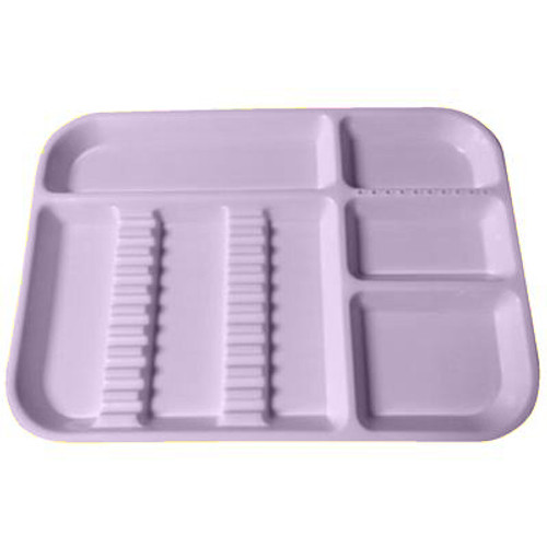 Plasdent Set-up Tray Divided Size B (Ritter) - Pastel Lilac, Plastic, 13-1/2' X