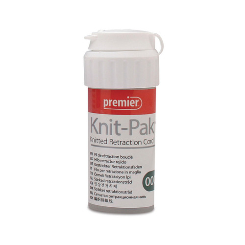 Knit-Pak Size #000 Knitted Plain Retraction Cord, Non-impregnated 100' Cotton