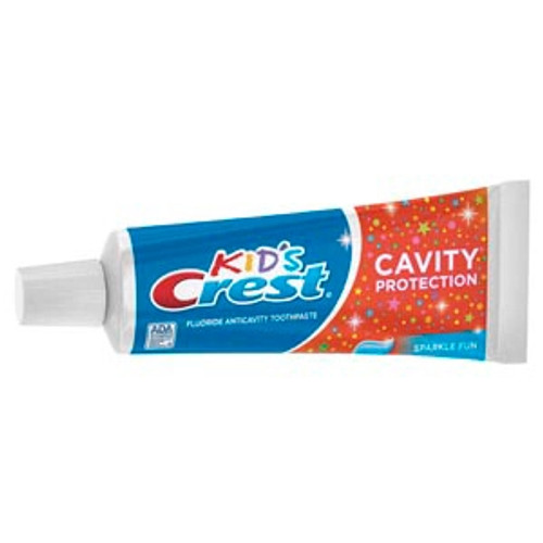 Crest Kid's Sparkle Toothpaste, Unboxed Professional Trial Size. Case of 72 x