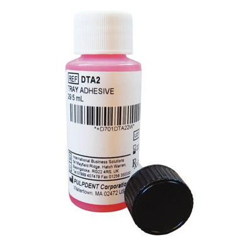 Pulpdent Universal Tray Adhesive 1 oz. Bottle. For use with all impression