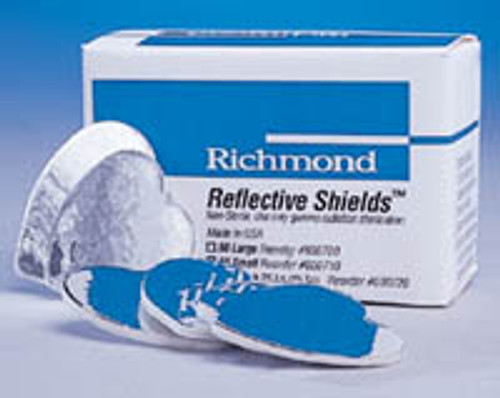 Reflective Shields small cotton roll substitute with reflective backing, box