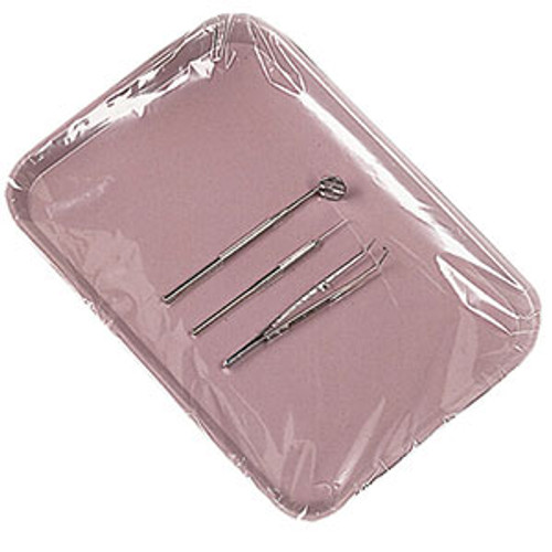 Safe-Dent Tray Sleeves 10.5' x 14' 500/Pk. Clear Plastic, Disposable. Sleeves