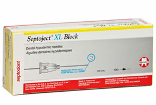 Septoject XL Dental Needles, 27ga for Nerve Blocks