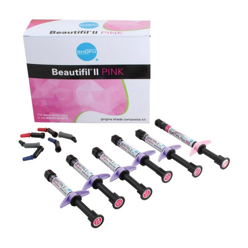 Beautifil II PINK Kit: 5 x 2.5g Gingiva Syringes and More