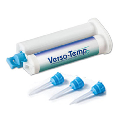 Versa-Temp 2 Shade A2, 1 - 50 mL Cartridge and 15 Mixing Tips. Temporary Crown