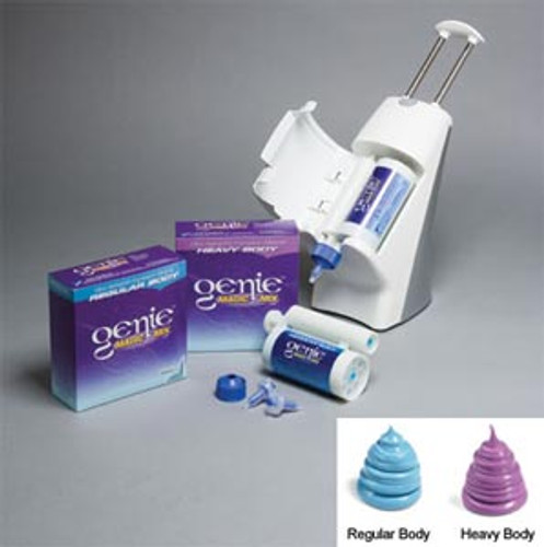 Genie Magic Mix Regular Body, Rapid Set (2:10) Berry flavor, Blue, Impression