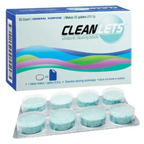 Cleanlets Ultrasonic Cleaning Tablets 32/Bx. General Purpose, 1 tablet makes 1