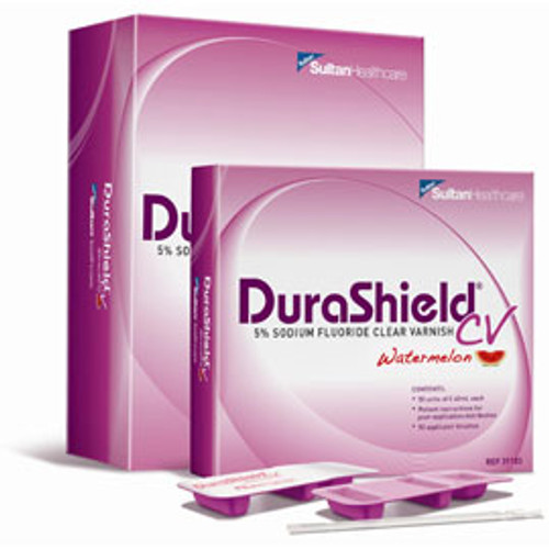 DuraShield CV Clear Varnish Strawberry 50/Bx. 5% Sodium Fluoride Varnish. Next