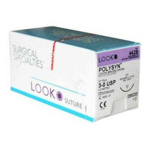 Look 4/0, 10' Plain Gut Suture with C-17 Reverse-cutting 13mm Needle